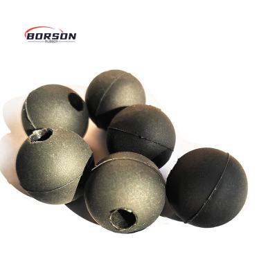 China Industrial Sports / Machinery Ship ... Factory Silicone Drum Mallet Beater Ball Machine Balls Natural Rubber Hard Rubber Bouncing Balls With Half Hole for sale