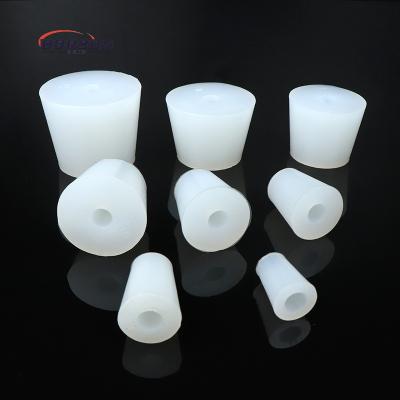 China Thermal Lab Rubber Tube Resistor Factory Silicon Stopper Bottle Rubber Stopper With High Hole Tem Silicone Rubber Paint Stoppers for sale