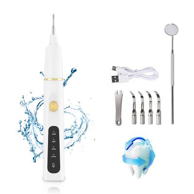 China Portable Teeth Cleaning Hot Amazon Sale Tartar Removal IPX7 Ultrasonic Tooth Cleaner 4 Modes Adjustable Teeth Stain Remover for sale