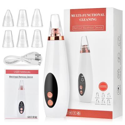 China Acne Treatment 5 in 1 Electric Facial Pore Lithium Battery Vacuum Suction Blackhead Remover Deep Cleansing Electric Rechargeable Vacuum for sale