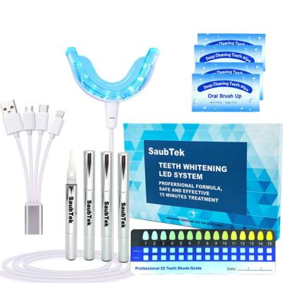 China Wholesale Luxury LED Logo Snow Teeth Whitening Best Selling 100% Natural Ingredient Home Office Clinic Salon Private Box Kit for sale