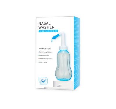 China Professional Double Spout China Manufacture Nose Bottlee pp 500ml Nasal Wash Bottle / Dust Cover for sale