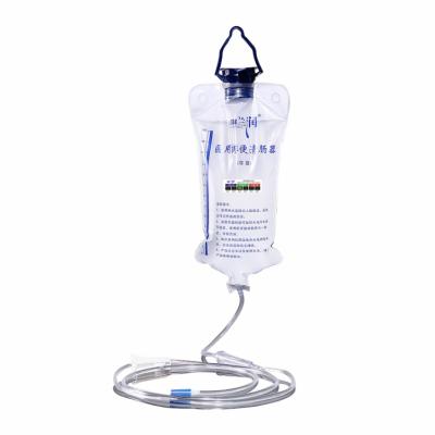 China Wholesale Price 1200ml Reusable PVC Enema Bag Set Reusable Medical Kit Accept OEM for sale