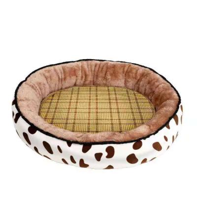 China Sofa Dog Beds Indoor Small Breathable Custom Dogs Round Pet Bed For Puppy And Kitten for sale