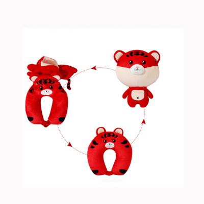 China New Design Sustainable Animal Custom Novelty Travel Personal Pillow U Shape 2 In 1 Pillow Neck Pillows for sale