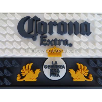 China OEM Logo Viable PVC Bar Mat Soft Rubber Wine Decanters Accessories Bar Mat for sale