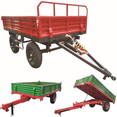 China Hot Sale Tipper Truck Semi Agricultural For Sale Side Dump Trailer/Farm Dump/5 Ton Tractor Farm Trailer for sale