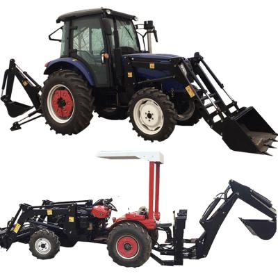 China Cultivate New Backhoe Loader Mini Tractor with Front End Loader and Backhoe for sale