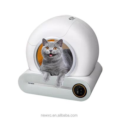 China 2023 app control pet self cleaning smart automatic cat litter box enclosed electric automatic toilet luxury eco-friendly automatic cat litter box for sale