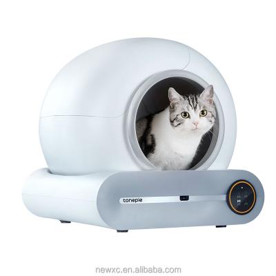 China App Check Newxc Customize Logo Automatic Self Cleaning Cat Toilet Enclosed Cat Litter Box For Smart Cats for sale