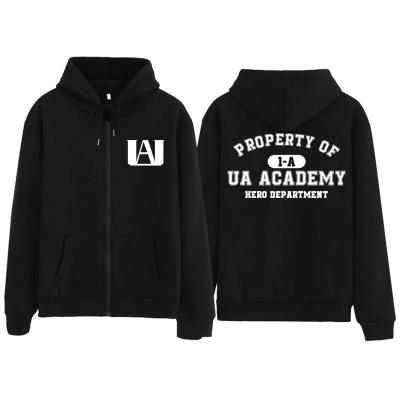 China Breathable Anime My Hero Academia MHA Hoodies UA Sweatshirts Top Jacket With Zipper Top Pullovers Sudadera Felpa Comfortable Moletom for sale