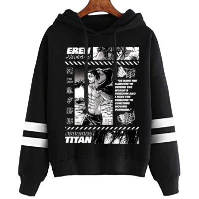 China Breathable Attack On Eren Felpa Moletom Sweatshirts Cozy Tops Pullovers Sudadera Titan AOT Hoodies for sale