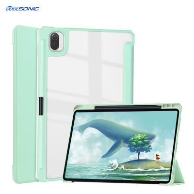 China 2021 New Design TPU Magnetic Shockproof Tablet Case Auto-sleep 12.9 inch Ipad Pro Stand Slim Leather Tablet Case for sale