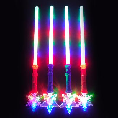 China Concert Led Flashing Supplies Led Magic Wand Magic Snowflake Rotating Light Up Stick Toy Light Up Star Glow for sale