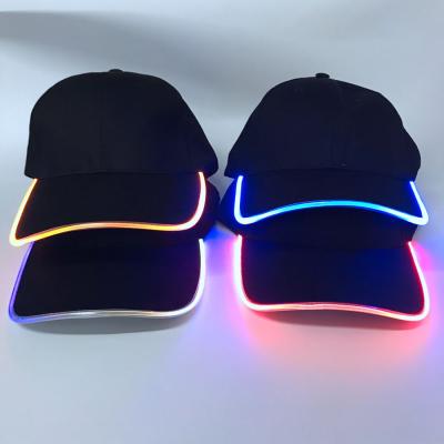 China COMMON Wholesale Colorful Promotional Price Embroidery LED Flashing OEM Baseball Cap for sale