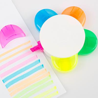 China Promotional Markers & Custom Logo Cover School Stationery Flower Shape Highlighter Bar Magic Highlighter With Personalized Highlighter Bars for sale