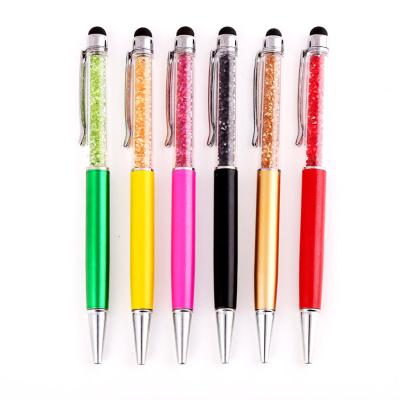 China office & School Promotional Pen custom logo ballpoint pen stylus wedding gift multicolor crystal stylus with crystal aluminum pen for sale