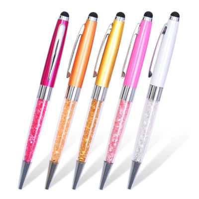 China office & Metal Gift Pen High Quality Custom Crystal Tip Stylus Pen Mobile Laptop Device School Pen for sale