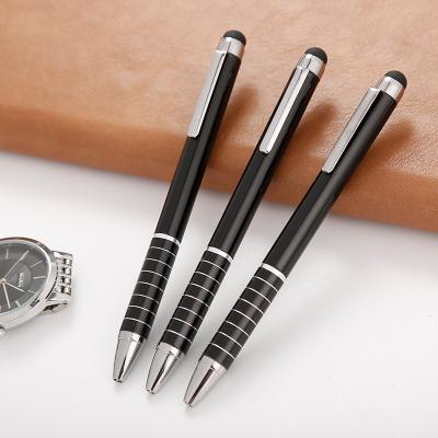 China Promotional Gift Custom Aluminum Stylus Pen New Logo Electronic Screen Ballpoint Pen for sale