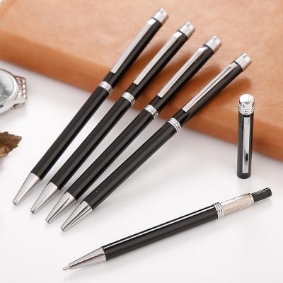 China Custom Pen Logo Ballpoint Pen School Stationery Gift Business Pen Texture Twist Promotional Aluminum Pen Promotional Ballpoint Pen for sale