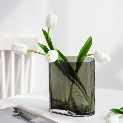 China Nordic Scandinavian cube geometric glass vase for home decoration for sale