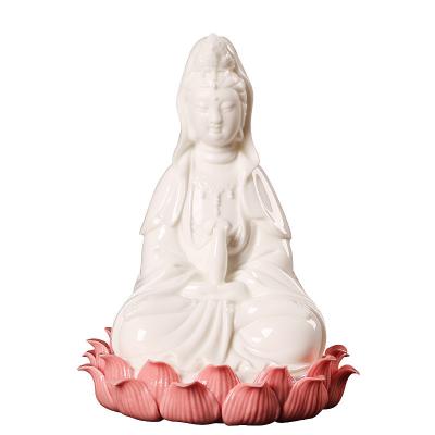 China India Home Ministry Office Ceramic Ornament Guanyin Decorative Personality Carve Buddha Statue for sale