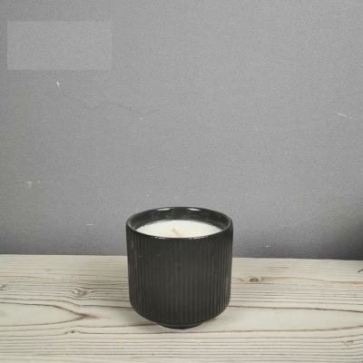 China Minimalist Empty Marble Ceramic Candle Lid Jar for sale