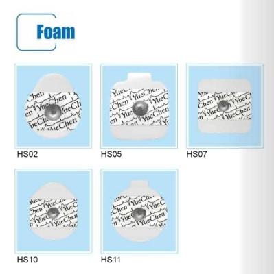 China Ringsum 50mm 55mm Wegwerf- ECG Elektrode Wegwerf-Ecg-Führungen zu verkaufen