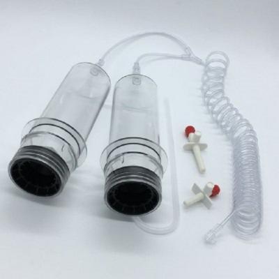 China PP PVC Medrad Ct Syringes Dual Head 200ml With Check Valve for sale