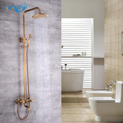 China Modern Modern Antique Shower Set Basic Hotel Bathroom Seven Character Tube Seven Way Twist Shower for sale