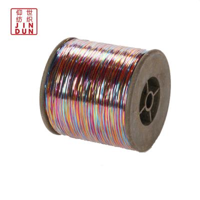 China Anti-bacteria gold and silver spark wire aluminum or silver electroplating dyed big cut m-type metallic wire for sale