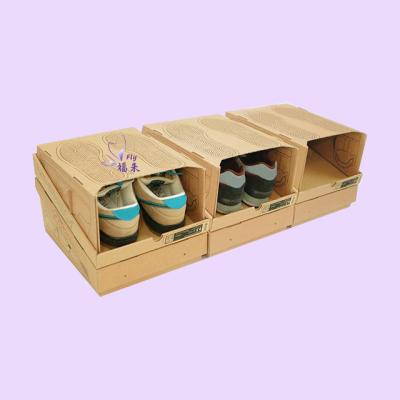 China Cheap plain cardboard organizer wholesale stackable pack custom storage shoe box with customized for sale