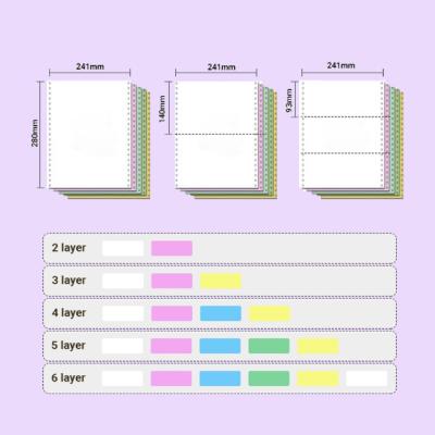 Китай A4 Sheets Needle - Free Carbonless Copy Paper Computer Continuous 2-6 Layers paper With Hole продается