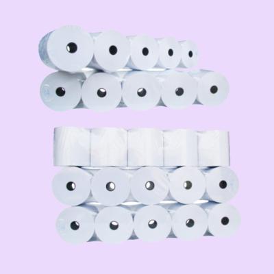 中国 80*60mm good quality pos paper thermal paper rolls sticker thermal paper With Plastic Core 販売のため