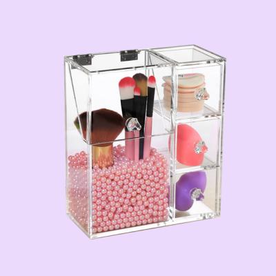 China small plastic box packaging transparent plastic box cosmetic organizer box for sale