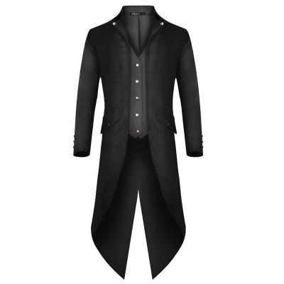 China Halloween Gift Men's Vintage Steampunk Tailcoat Jacket Cosplay Dress Coat Gothic Victorian Uniform Costume for sale