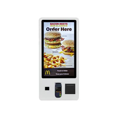 China Indoor Restaurant Menus Food Touch Screen Order Touch Screen Payment Kiosk for sale