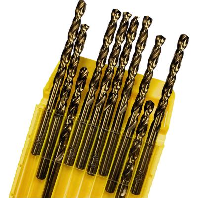 China Autoerizo Metal Cobalt Twist Drill Steel Straight Shank High Speed ​​Twist Drill For Stainless Steel for sale