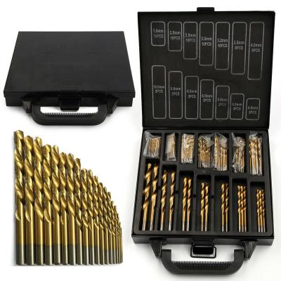 China Boreholes of various diameters immediately. AutoErizo 99pc HSS Twist Drill Bit Set Tool Kit For Steel for sale