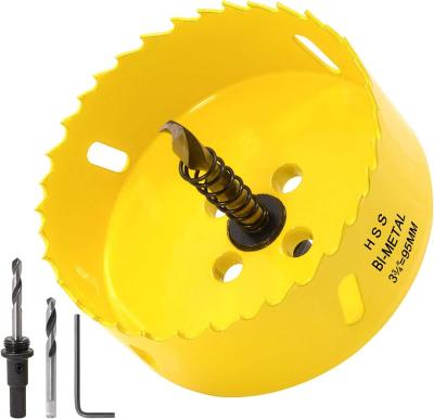 China Metal Hole Saw With Bimetal 3/8 Shaft HSS Hole Saw Blade Variable Teeth Pitch For Board Pipe Plywood Soft Wood Plastic Metal Sheet for sale