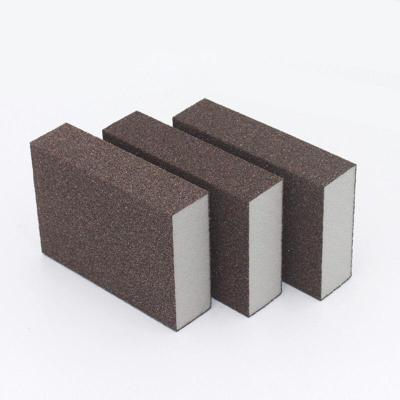 China 100*70*25mm Double Sided Washable and Reusable Washable and Reusable Sanding Blocks Aluminum Oxide Sanding Sponge for sale