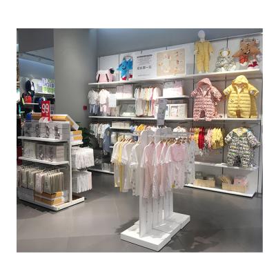 China Ideas Customized Design Clothing Display Rack Retailer / Clothing Store Metal Clothes Hanging Rack For Store for sale