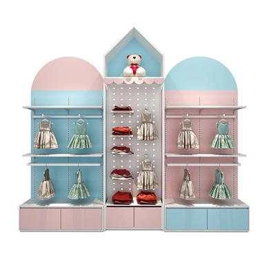 China Double-sided creative children's toys and baby store milk powder shelf display cabinet clothes stand for sale