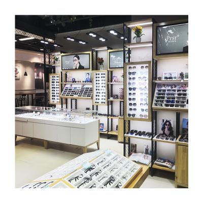 China Retail / Sunglass Stores Wood Eyeglass Simply Eyewear Display Cabinet Style Eyewear Display Rack Shop Display Furniture for sale