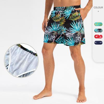 China Wholesale 2022 QUICK DRY Custom Printed Mens Beach Shorts Mesh Lined Drawstring Panel Quick Dry Shorts Elastic Swim Trunks for sale