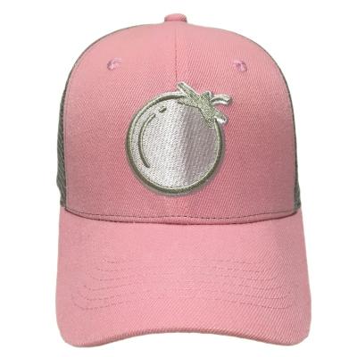 China JOINT OEM High Quality Cotton Women's Pink Custom Baseball Hat Trucker Hat With Embroidery Logo for sale