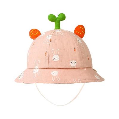 China Hot Popular Cotton Outdoor Cute Cozy Amazon Wholesale Amazon Sale Rabbit Bucket Hat Children's Colorful Hat In Stock for sale