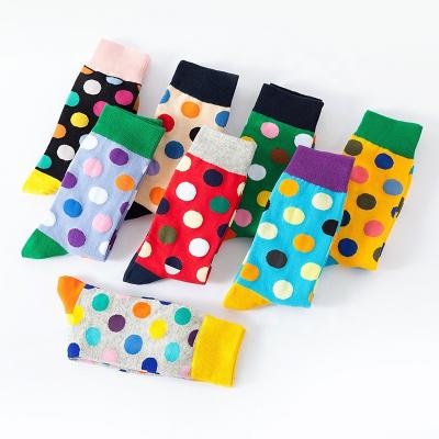 China Wholesale Breathable High Quality Dot Fashion Cotton Logo Print New Custom Design Socks Manufacturer for sale