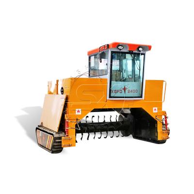 China Cow Dung Fermentation Windrow Turner Machine , Crawler Type Tractor Compost Turner for sale