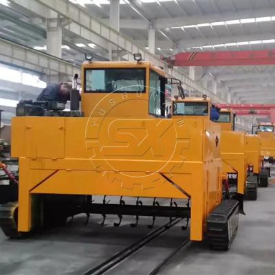 China high performance heavy duty hydraulic self-propelled mobile crawler compost turner organic fertilizer compost windrow tu Te koop